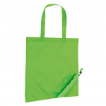Divertente borsa per la spesa pieghevole color verde chiaro