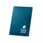 Quaderno A5 impermeabile con carta in pietra pagine neutre color blu immagine con logo