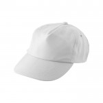 Cappelli promozionali con chiusura regolabile color bianco prima vista