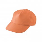 Cappelli promozionali con chiusura regolabile color arancione prima vista