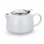 Set per il tè in ceramica personalizzato colore bianco seconda vista