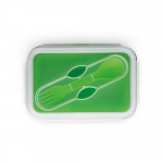 Contenitori per alimenti personalizzabili color verde chiaro prima vista