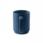 Tazza in ceramica con finitura opaca e manico rettangolare da 330ml color blu seconda vista