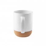 Tazza in ceramica sublimabile con base in sughero removibile 410ml color bianco seconda vista