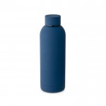 Bottiglia con finitura esterna gommata color blu mare