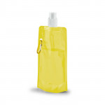 Borraccia di plastica pieghevole da 460ml color giallo
