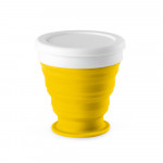 Colorati bicchieri promozionali pieghevoli colore giallo