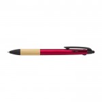Penna touch con impugnatura in bambù e 3 inchiostri color rosso seconda vista