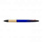 Penna touch con impugnatura in bambù e 3 inchiostri color blu prima vista