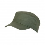 Cappellini con logo in stile militare colore verde