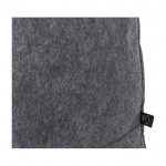 Zaino in feltro RPET con tasca sul davanti con chiusura zip. color grigio quinta vista