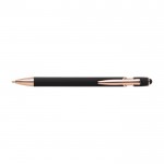 Penna touch con clip e punta in oro rosa inchiostro blu color nero prima vista