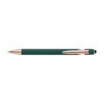Penna touch con clip e punta in oro rosa inchiostro blu color verde prima vista