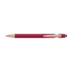 Penna touch con clip e punta in oro rosa inchiostro blu color rosso prima vista