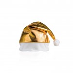Brillante cappello di Babbo Natale color oro vista principale
