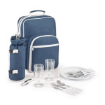 Zaino con set accesori per picnic color blu per pubblicità