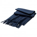 Colorata sciarpa personalizzata in pile color blu