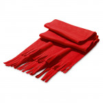 Colorata sciarpa personalizzata in pile color rosso