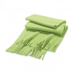 Colorata sciarpa personalizzata in pile color verde chiaro