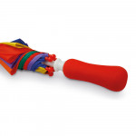 Colorati ombrelli con logo aziendale colore multicolore terza vista