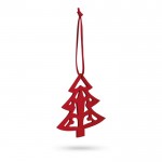 Decorazioni natalizie in feltro color rosso: albero