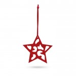 Decorazioni natalizie in feltro color rosso: stella