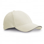 Cappello con visiera e fibbia in metallo color bianco