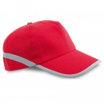 Cappelli con elementi riflettenti colore rosso