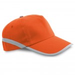 Cappelli con elementi riflettenti colore arancione