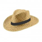 Cappelli di paglia con logo per la spiaggia color nero