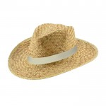 Cappelli di paglia con logo per la spiaggia color beige