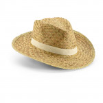 Cappello di paglia per la spiaggia color avorio