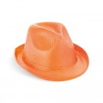 Cappello in PP arancione con fascia personalizzata color arancione