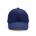 Cappellino 6 pannelli con fibbia posteriore in cotone riciclato 280 g/m² color blu mare