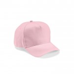 Cappellino 5 pannelli con fibbia posteriore in cotone riciclato 280 g/m² color rosa
