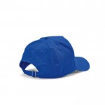 Cappellino 5 pannelli con fibbia posteriore in cotone riciclato 280 g/m² color blu