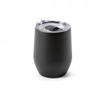 Bicchiere termico in acciaio inox riciclato con apertura nel tappo 310ml color nero