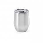 Bicchiere termico in acciaio inox riciclato con apertura nel tappo 310ml color argento