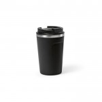 Bicchiere termico sostenibile in acciaio inossidabile riciclato 400 ml color nero