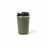 Bicchiere termico sostenibile in acciaio inossidabile riciclato 400 ml color verde militare