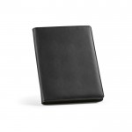 Portadocumenti A4 in PU con zip, blocco e tasca per cellulare e tablet color nero