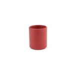 Tazzina di ceramica senza manico con elegante finitura opaca da 60 ml color rosso jeansato