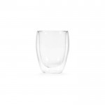 Bicchiere in vetro borosilicato a doppia parete da 300ml color trasparente