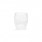 Bicchiere in vetro borosilicato a doppia parete da 220ml color trasparente