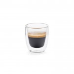 Bicchierino da caffè in vetro borosilicato a doppia parete da 60 ml color trasparente