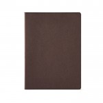 Quaderno A4 con copertina in cartone riciclato e fogli a righe color marrone