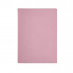 Quaderno A4 con copertina in cartone riciclato e fogli a righe color rosa