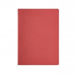 Quaderno A4 con copertina in cartone riciclato e fogli a righe color rosso