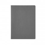 Quaderno A4 con copertina in cartone riciclato e fogli a righe color grigio