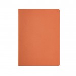 Quaderno A4 con copertina in cartone riciclato e fogli a righe color arancione